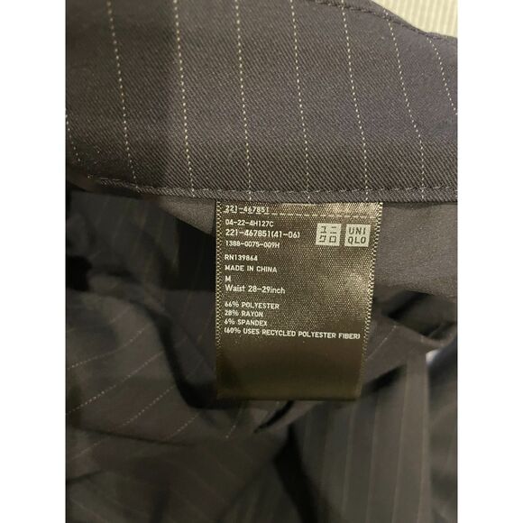 ✨ Uniqlo Pleated Wide Leg Pants – Pinstripe - Size M ✨ - Picture 5 of 5